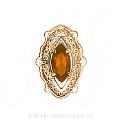 GS514 CIT - 14 Karat Gold Citrine Slide 